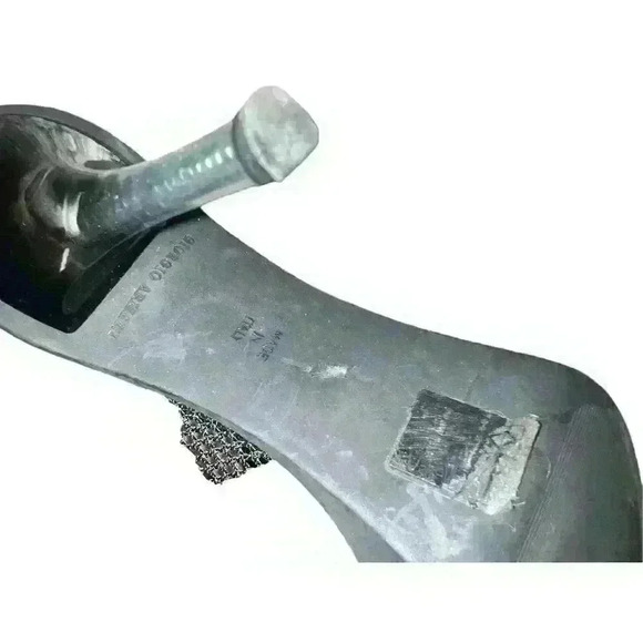 Giorgio Armani Vtg  Rare  size 39.5 black Retro Minimalist Stilleto - Picture 6 of 8